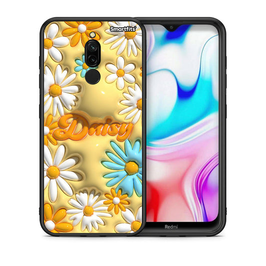 Θήκη Xiaomi Redmi 8 Bubble Daisies από τη Smartfits με σχέδιο στο πίσω μέρος και μαύρο περίβλημα | Xiaomi Redmi 8 Bubble Daisies case with colorful back and black bezels