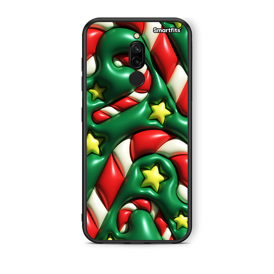 Xiaomi Redmi 8 Christmas Bubbles θήκη από τη Smartfits με σχέδιο στο πίσω μέρος και μαύρο περίβλημα | Smartphone case with colorful back and black bezels by Smartfits