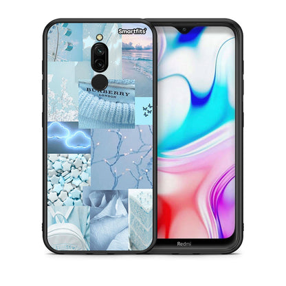 Θήκη Xiaomi Redmi 8 Ciel Aesthetic Collage από τη Smartfits με σχέδιο στο πίσω μέρος και μαύρο περίβλημα | Xiaomi Redmi 8 Ciel Aesthetic Collage case with colorful back and black bezels