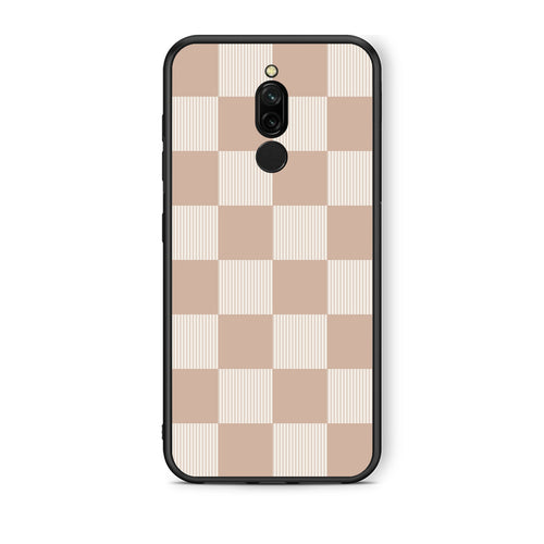 Θήκη Xiaomi Redmi 8 Latte and Cream Striped Checks από τη Smartfits με σχέδιο στο πίσω μέρος και μαύρο περίβλημα | Xiaomi Redmi 8 Latte and Cream Striped Checks case with colorful back and black bezels