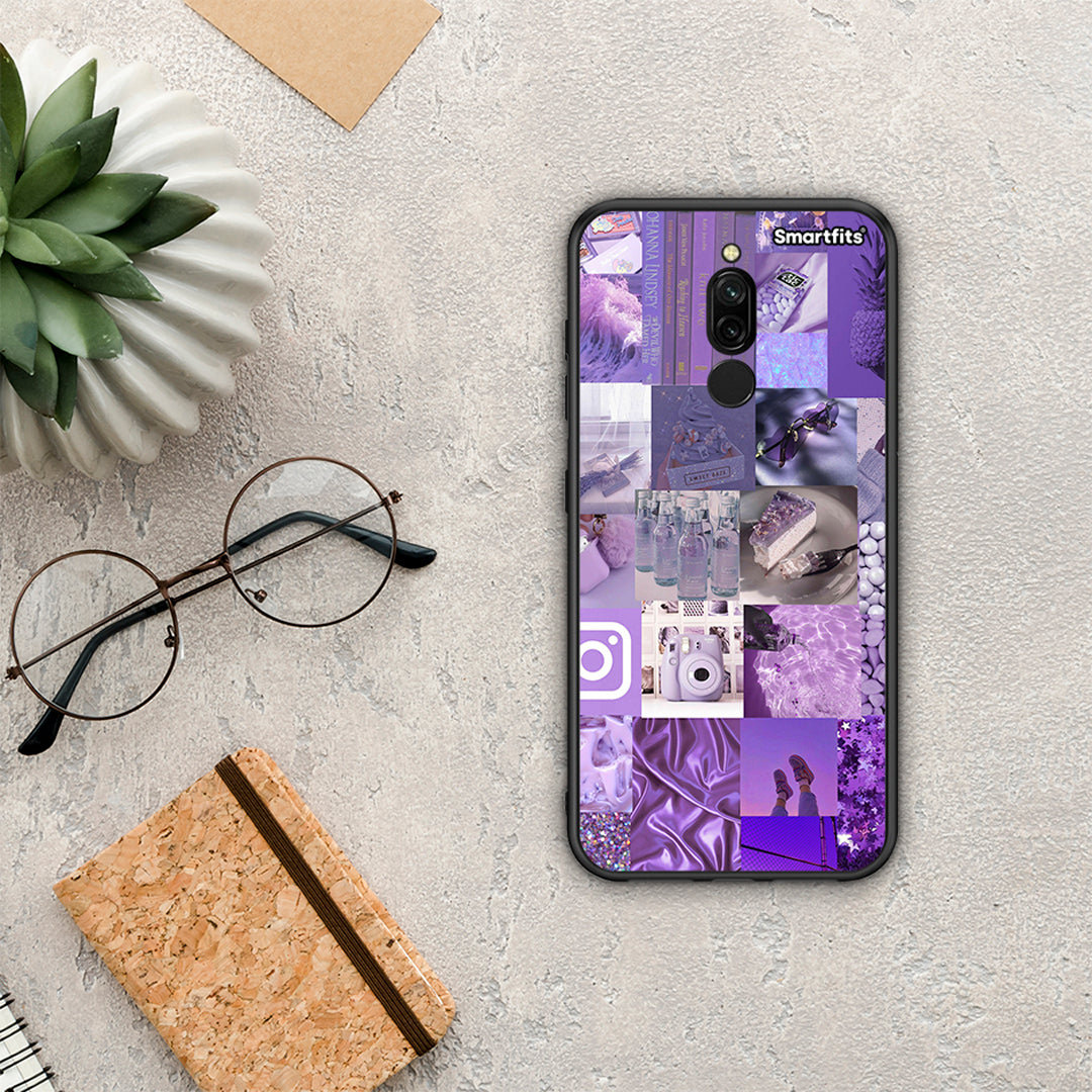 Purple Aesthetic Collage - Xiaomi Redmi 8 θήκη