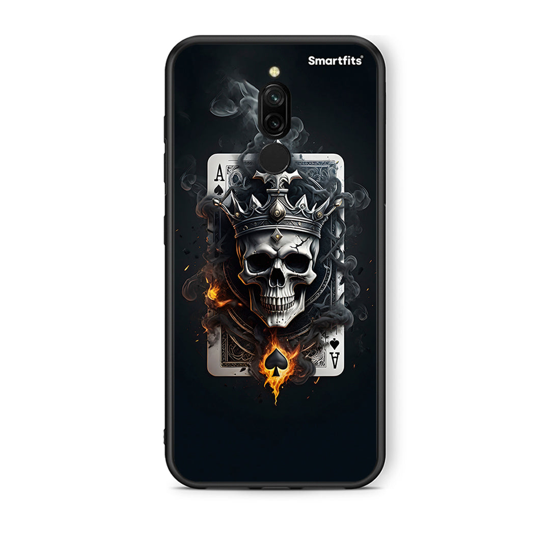 Xiaomi Redmi 8 Skull King Ace θήκη από τη Smartfits με σχέδιο στο πίσω μέρος και μαύρο περίβλημα | Smartphone case with colorful back and black bezels by Smartfits
