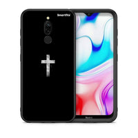 Thumbnail for Θήκη Xiaomi Redmi 8 White Cross από τη Smartfits με σχέδιο στο πίσω μέρος και μαύρο περίβλημα | Xiaomi Redmi 8 White Cross case with colorful back and black bezels