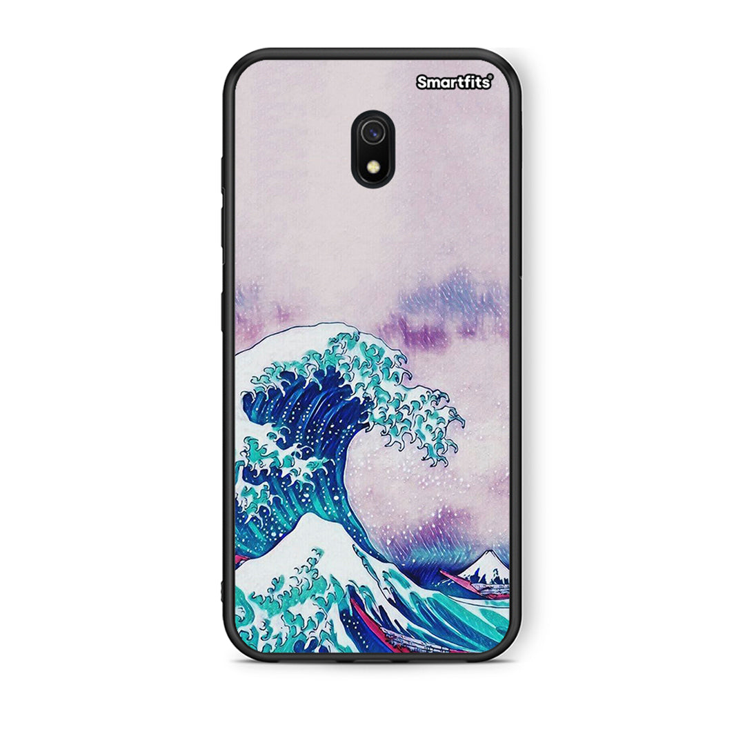 Xiaomi Redmi 8A Blue Waves θήκη από τη Smartfits με σχέδιο στο πίσω μέρος και μαύρο περίβλημα | Smartphone case with colorful back and black bezels by Smartfits