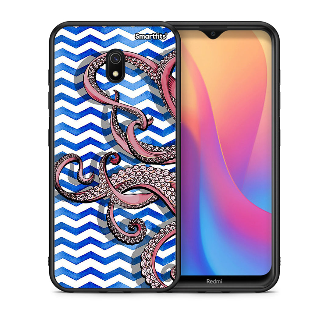 Θήκη Xiaomi Redmi 8A Chevron Devilfish από τη Smartfits με σχέδιο στο πίσω μέρος και μαύρο περίβλημα | Xiaomi Redmi 8A Chevron Devilfish case with colorful back and black bezels