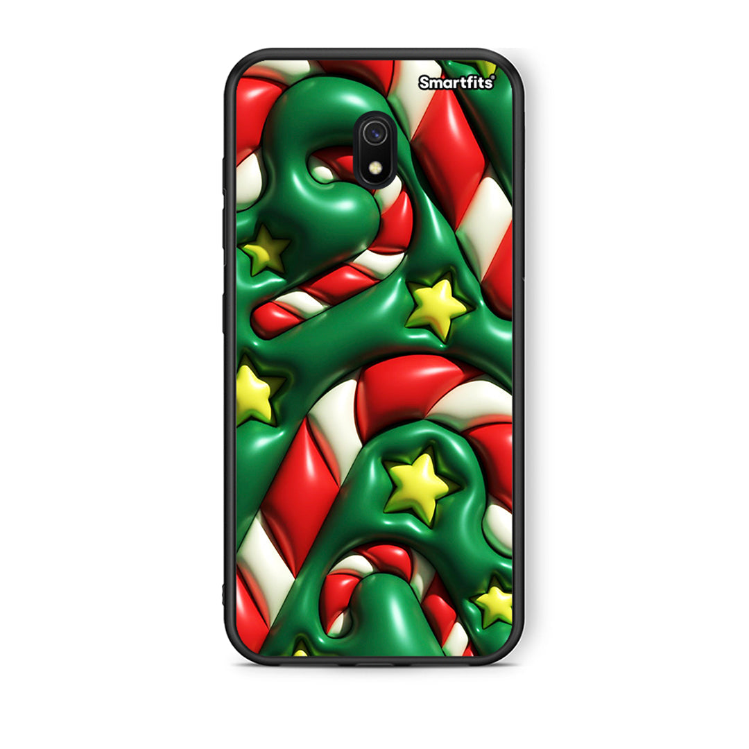 Xiaomi Redmi 8A Christmas Bubbles θήκη από τη Smartfits με σχέδιο στο πίσω μέρος και μαύρο περίβλημα | Smartphone case with colorful back and black bezels by Smartfits