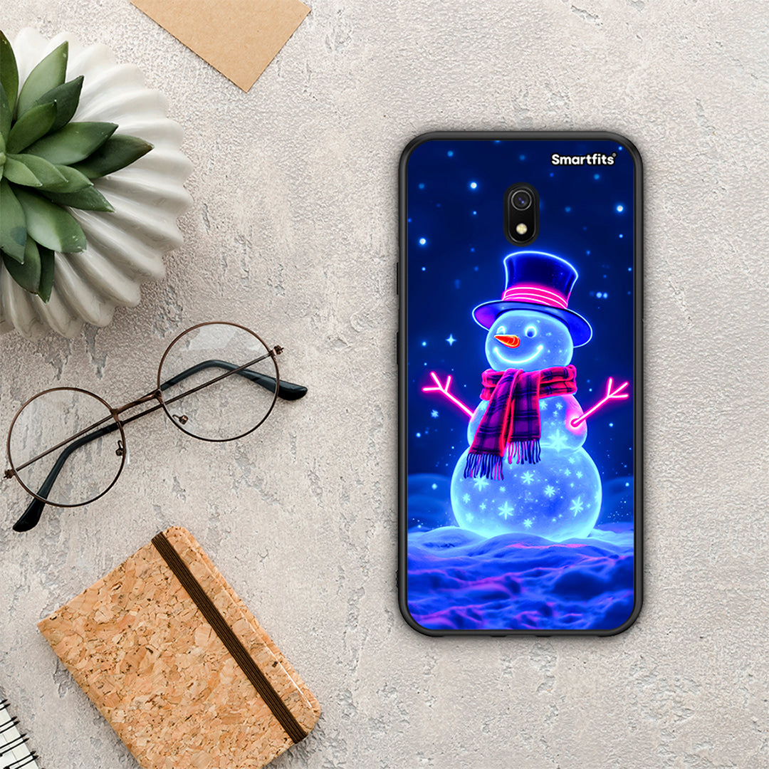 Christmas Neon Snowman - Xiaomi Redmi 8A θήκη