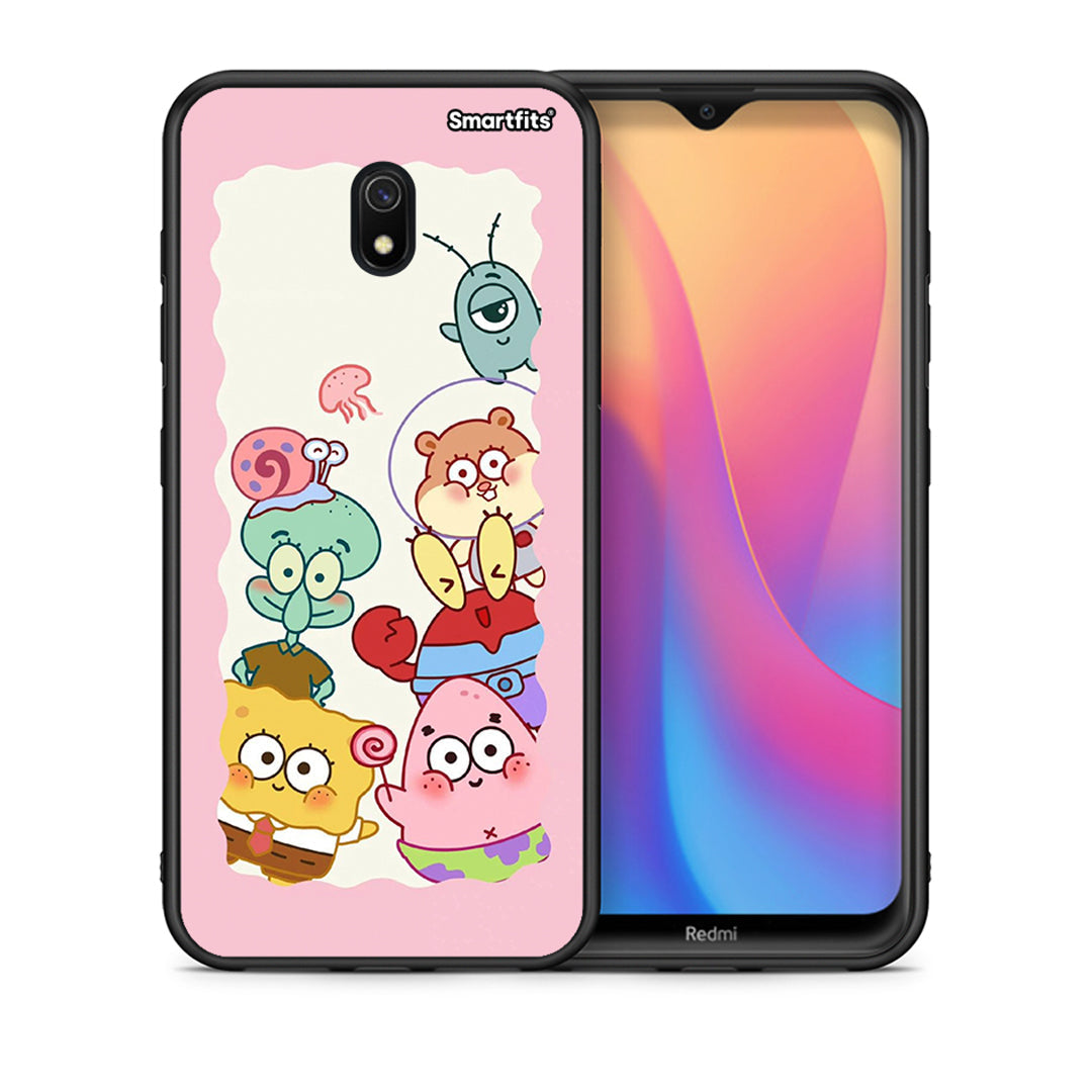 Θήκη Xiaomi Redmi 8A Cute Companion από τη Smartfits με σχέδιο στο πίσω μέρος και μαύρο περίβλημα | Xiaomi Redmi 8A Cute Companion case with colorful back and black bezels