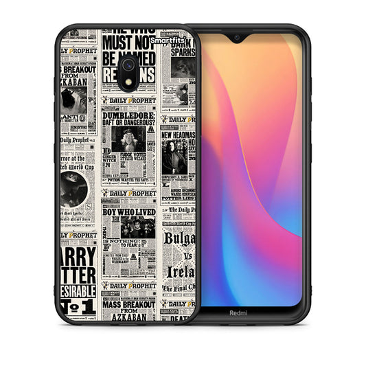 Θήκη Xiaomi Redmi 8A Harry Paper από τη Smartfits με σχέδιο στο πίσω μέρος και μαύρο περίβλημα | Xiaomi Redmi 8A Harry Paper case with colorful back and black bezels