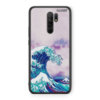 Thumbnail for Xiaomi Redmi 9/9 Prime Blue Waves θήκη από τη Smartfits με σχέδιο στο πίσω μέρος και μαύρο περίβλημα | Smartphone case with colorful back and black bezels by Smartfits