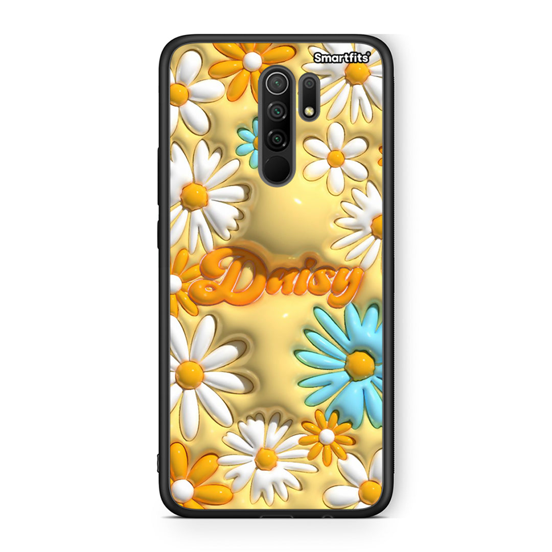 Xiaomi Redmi 9/9 Prime Bubble Daisies θήκη από τη Smartfits με σχέδιο στο πίσω μέρος και μαύρο περίβλημα | Smartphone case with colorful back and black bezels by Smartfits