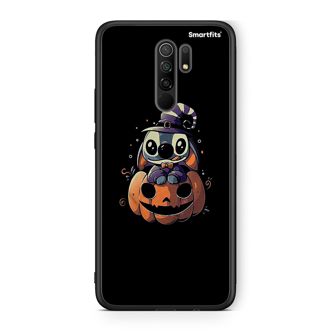 Xiaomi Redmi 9/9 Prime Halloween Stitch θήκη από τη Smartfits με σχέδιο στο πίσω μέρος και μαύρο περίβλημα | Smartphone case with colorful back and black bezels by Smartfits