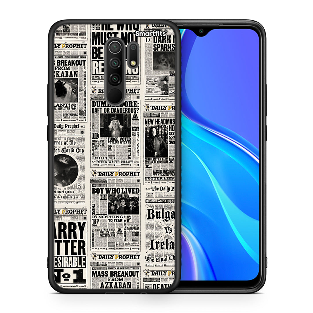 Θήκη Xiaomi Redmi 9/9 Prime Harry Paper από τη Smartfits με σχέδιο στο πίσω μέρος και μαύρο περίβλημα | Xiaomi Redmi 9/9 Prime Harry Paper case with colorful back and black bezels