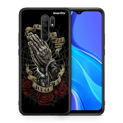 Θήκη Xiaomi Redmi 9/9 Prime Judge By God από τη Smartfits με σχέδιο στο πίσω μέρος και μαύρο περίβλημα | Xiaomi Redmi 9/9 Prime Judge By God case with colorful back and black bezels
