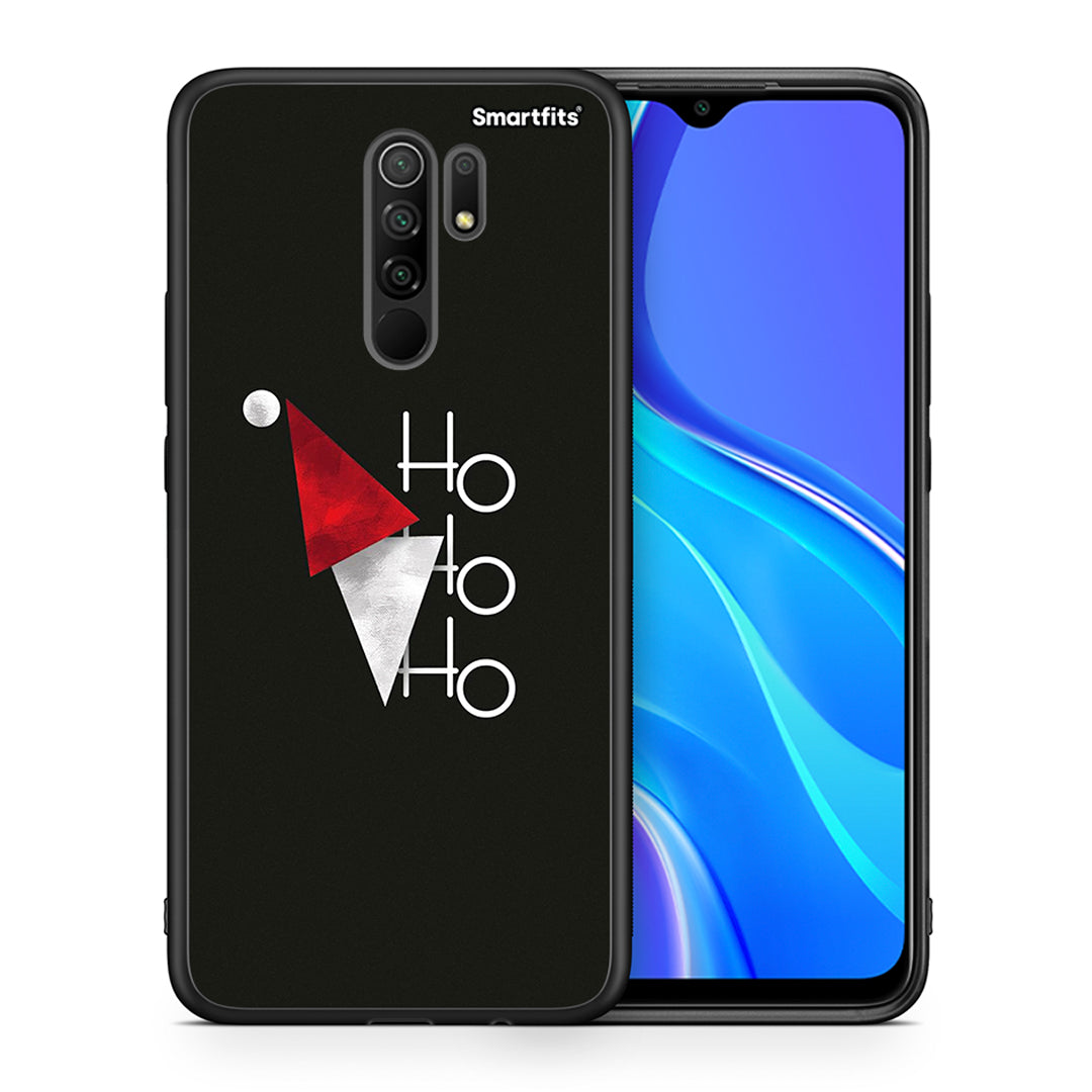 Θήκη Xiaomi Redmi 9/9 Prime Minimal Christmas από τη Smartfits με σχέδιο στο πίσω μέρος και μαύρο περίβλημα | Xiaomi Redmi 9/9 Prime Minimal Christmas case with colorful back and black bezels