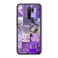 Thumbnail for Xiaomi Redmi 9/9 Prime Purple Aesthetic Collage θήκη από τη Smartfits με σχέδιο στο πίσω μέρος και μαύρο περίβλημα | Smartphone case with colorful back and black bezels by Smartfits