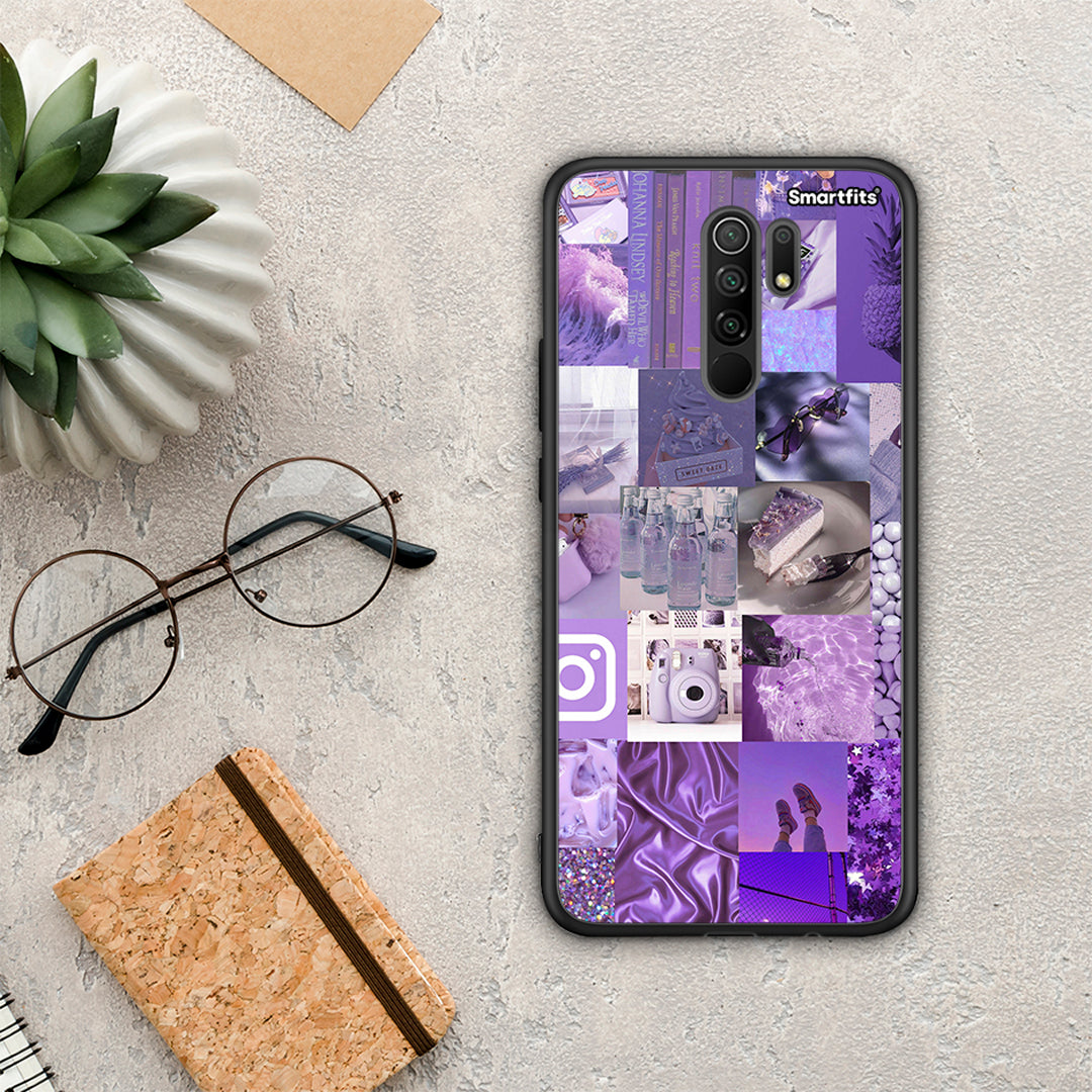 Purple Aesthetic Collage - Xiaomi Redmi 9 / 9 Prime θήκη