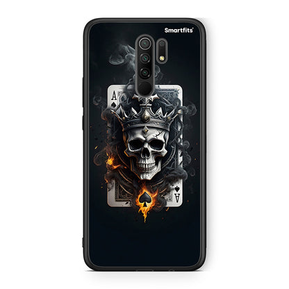 Xiaomi Redmi 9/9 Prime Skull King Ace θήκη από τη Smartfits με σχέδιο στο πίσω μέρος και μαύρο περίβλημα | Smartphone case with colorful back and black bezels by Smartfits
