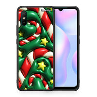 Thumbnail for Θήκη Xiaomi Redmi 9A Christmas Bubbles από τη Smartfits με σχέδιο στο πίσω μέρος και μαύρο περίβλημα | Xiaomi Redmi 9A Christmas Bubbles case with colorful back and black bezels