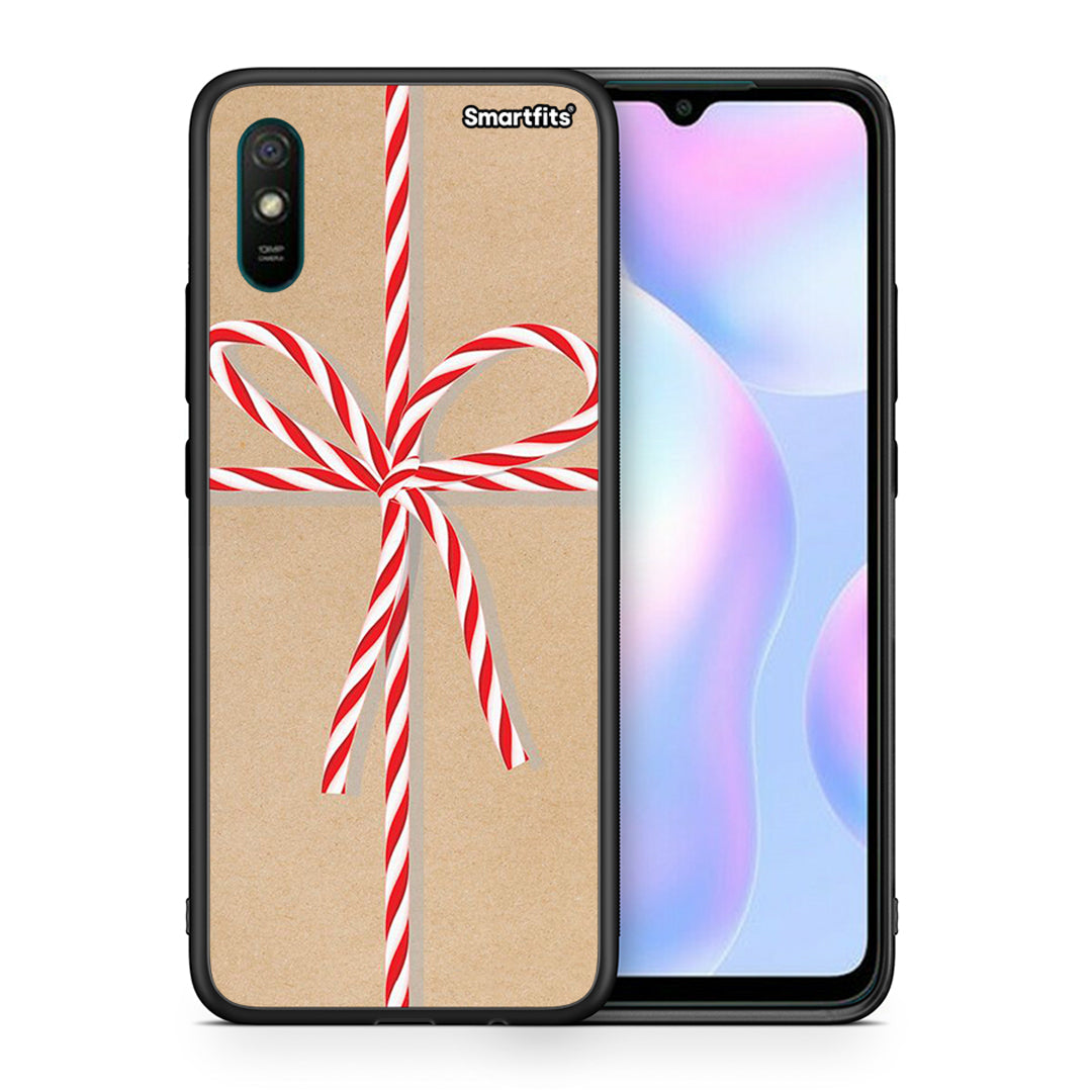 Θήκη Xiaomi Redmi 9A Christmas Gift από τη Smartfits με σχέδιο στο πίσω μέρος και μαύρο περίβλημα | Xiaomi Redmi 9A Christmas Gift case with colorful back and black bezels