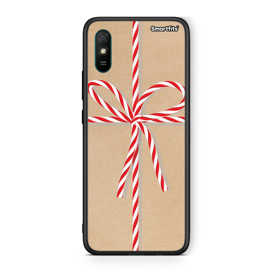 Xiaomi Redmi 9A Christmas Gift θήκη από τη Smartfits με σχέδιο στο πίσω μέρος και μαύρο περίβλημα | Smartphone case with colorful back and black bezels by Smartfits