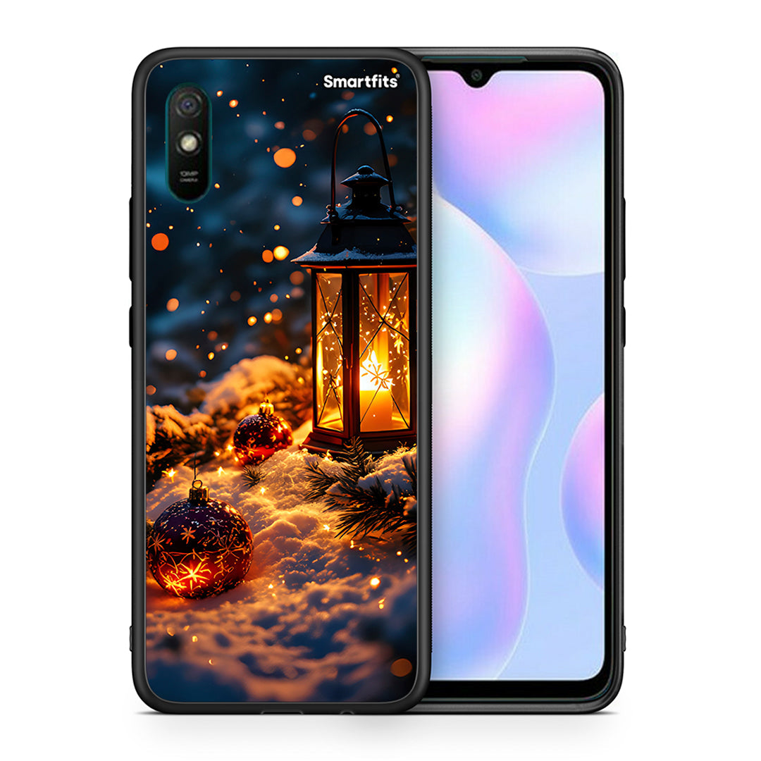 Θήκη Xiaomi Redmi 9A Christmas Ornaments από τη Smartfits με σχέδιο στο πίσω μέρος και μαύρο περίβλημα | Xiaomi Redmi 9A Christmas Ornaments case with colorful back and black bezels