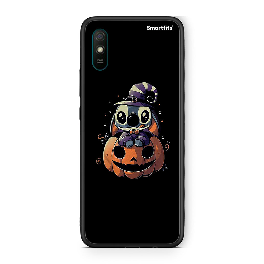 Xiaomi Redmi 9A Halloween Stitch θήκη από τη Smartfits με σχέδιο στο πίσω μέρος και μαύρο περίβλημα | Smartphone case with colorful back and black bezels by Smartfits