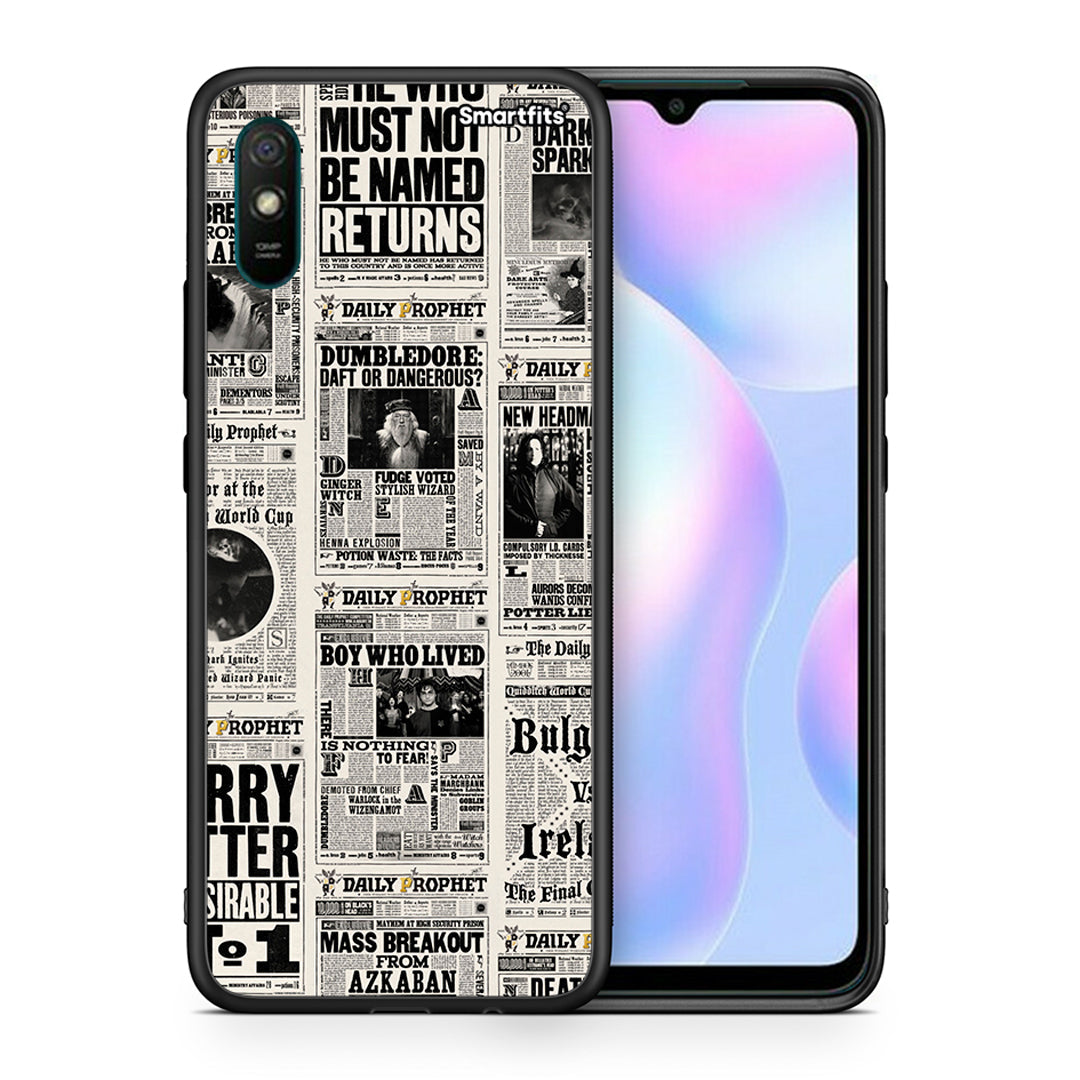 Θήκη Xiaomi Redmi 9A Harry Paper από τη Smartfits με σχέδιο στο πίσω μέρος και μαύρο περίβλημα | Xiaomi Redmi 9A Harry Paper case with colorful back and black bezels