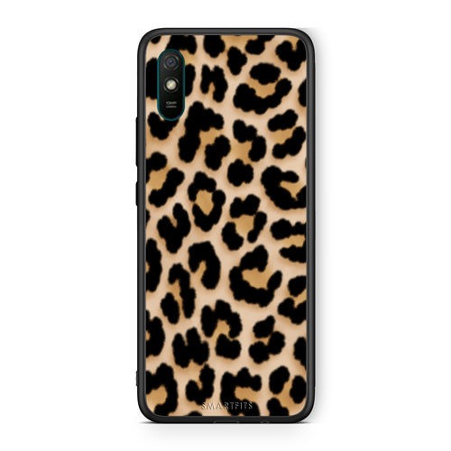 Θήκη Xiaomi Redmi 9A / 9AT Leopard Print Tan Small από τη Smartfits με σχέδιο στο πίσω μέρος και μαύρο περίβλημα | Xiaomi Redmi 9A / 9AT Leopard Print Tan Small case with colorful back and black bezels