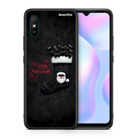 Thumbnail for Θήκη Xiaomi Redmi 9A Merry Cat Christmas από τη Smartfits με σχέδιο στο πίσω μέρος και μαύρο περίβλημα | Xiaomi Redmi 9A Merry Cat Christmas case with colorful back and black bezels