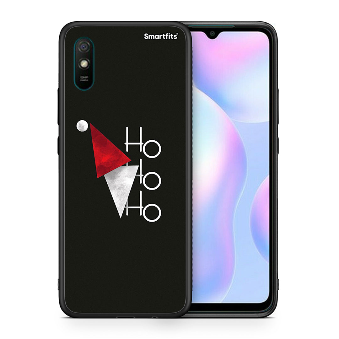 Θήκη Xiaomi Redmi 9A Minimal Christmas από τη Smartfits με σχέδιο στο πίσω μέρος και μαύρο περίβλημα | Xiaomi Redmi 9A Minimal Christmas case with colorful back and black bezels