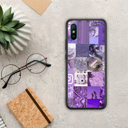 Purple Aesthetic Collage - Xiaomi Redmi 9A / 9AT θήκη