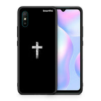 Thumbnail for Θήκη Xiaomi Redmi 9A White Cross από τη Smartfits με σχέδιο στο πίσω μέρος και μαύρο περίβλημα | Xiaomi Redmi 9A White Cross case with colorful back and black bezels