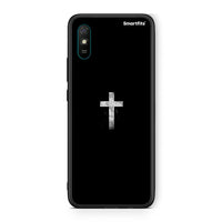 Thumbnail for Xiaomi Redmi 9A White Cross θήκη από τη Smartfits με σχέδιο στο πίσω μέρος και μαύρο περίβλημα | Smartphone case with colorful back and black bezels by Smartfits