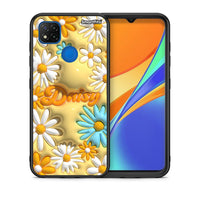 Thumbnail for Θήκη Xiaomi Redmi 9C Bubble Daisies από τη Smartfits με σχέδιο στο πίσω μέρος και μαύρο περίβλημα | Xiaomi Redmi 9C Bubble Daisies case with colorful back and black bezels