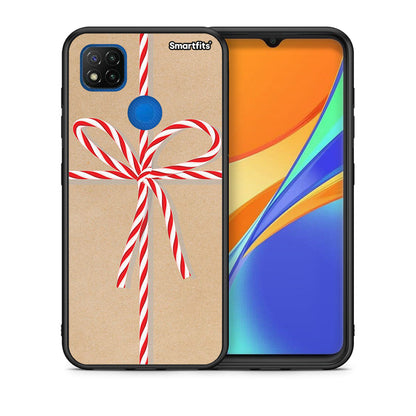 Θήκη Xiaomi Redmi 9C Christmas Gift από τη Smartfits με σχέδιο στο πίσω μέρος και μαύρο περίβλημα | Xiaomi Redmi 9C Christmas Gift case with colorful back and black bezels