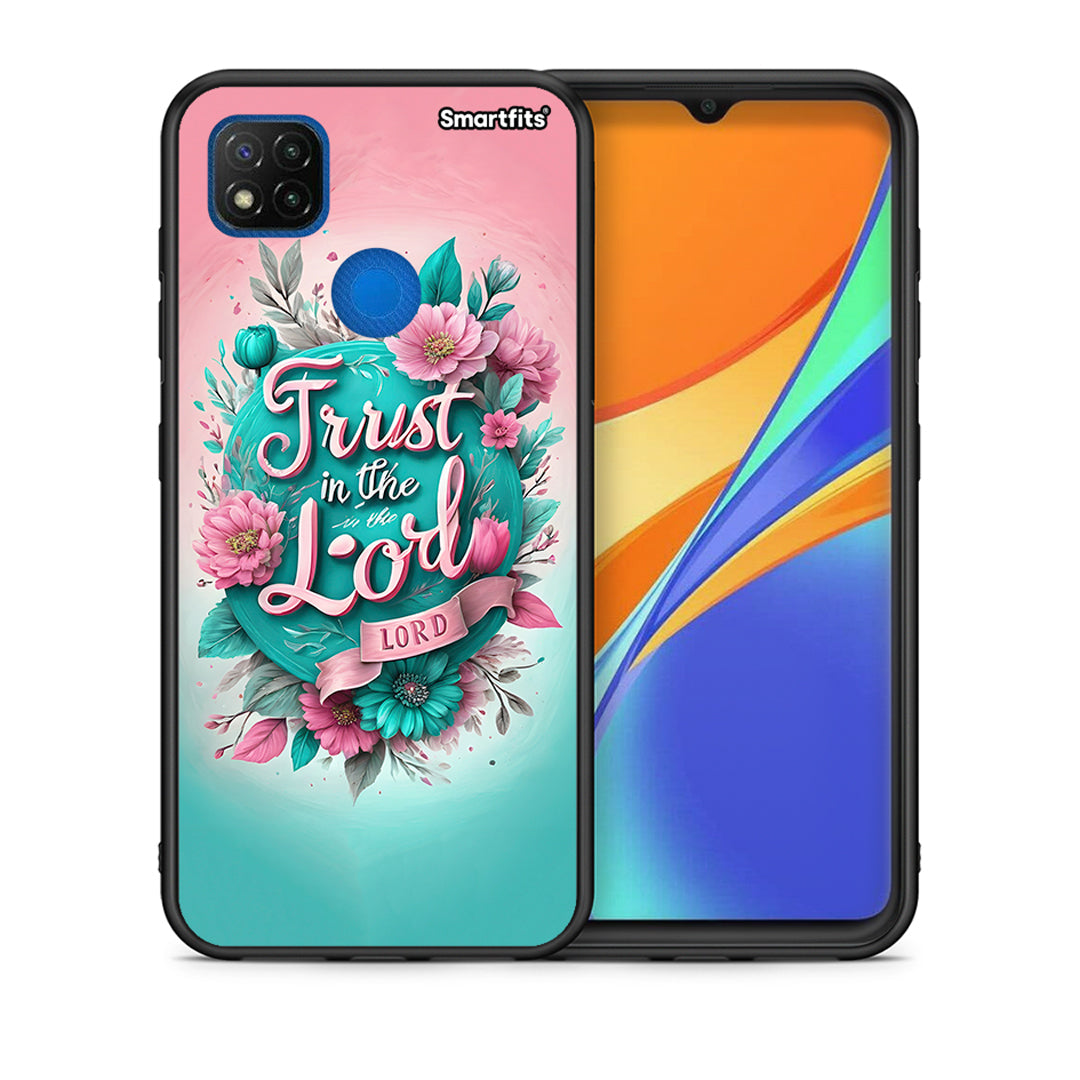 Θήκη Xiaomi Redmi 9C Lord Trust από τη Smartfits με σχέδιο στο πίσω μέρος και μαύρο περίβλημα | Xiaomi Redmi 9C Lord Trust case with colorful back and black bezels