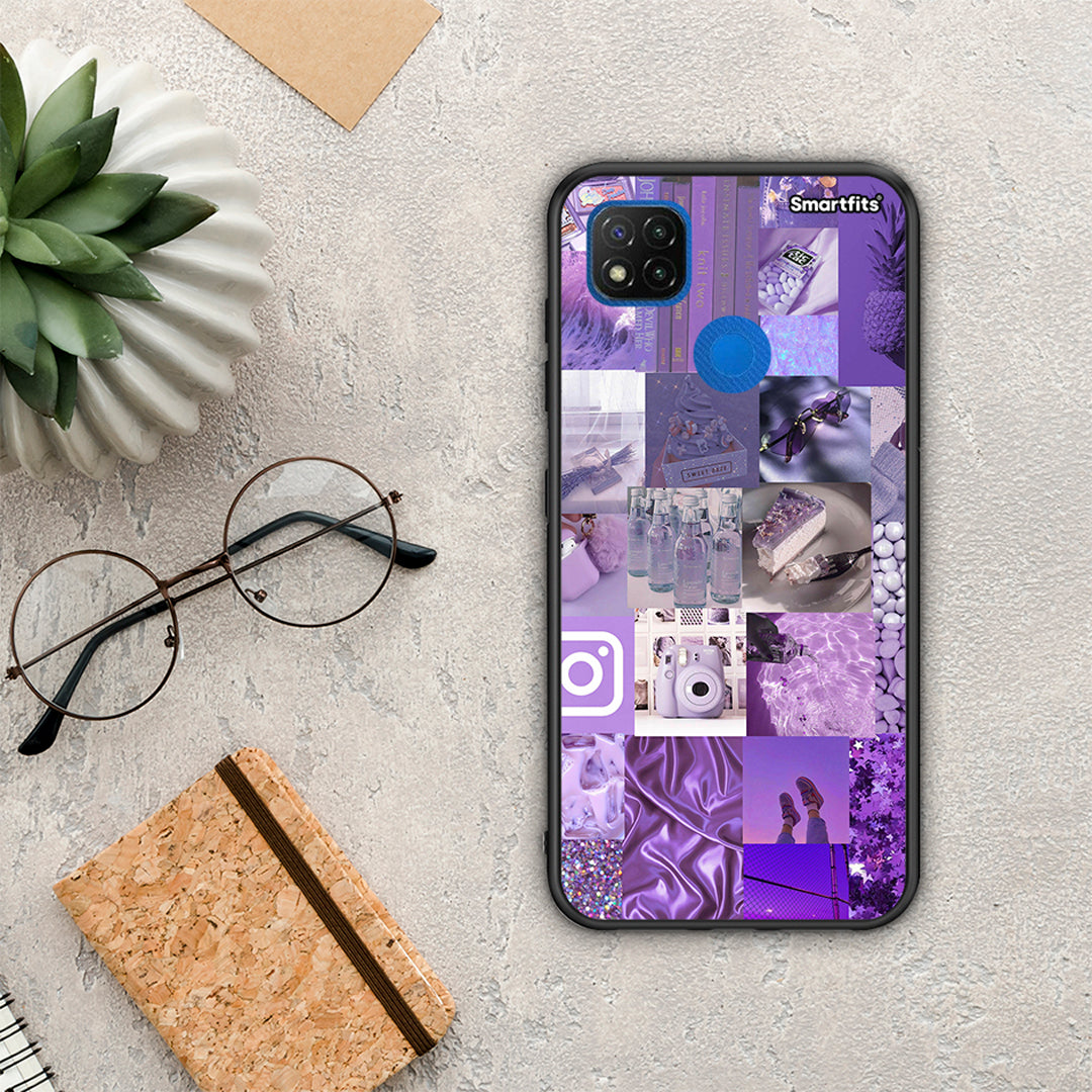 Purple Aesthetic Collage - Xiaomi Redmi 9C θήκη