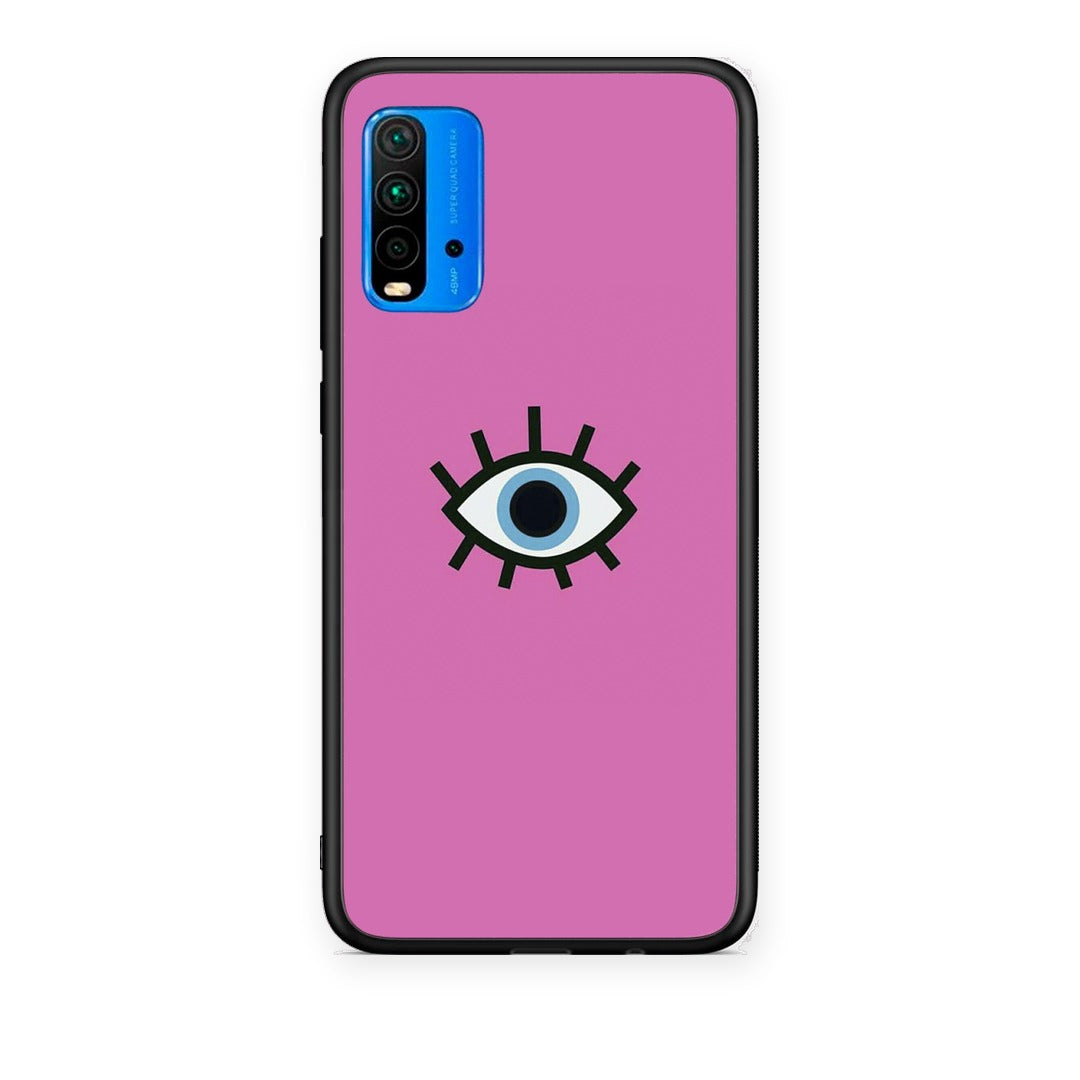Θήκη Xiaomi Poco M3 Blue Eye Pink από τη Smartfits με σχέδιο στο πίσω μέρος και μαύρο περίβλημα | Xiaomi Poco M3 Blue Eye Pink case with colorful back and black bezels