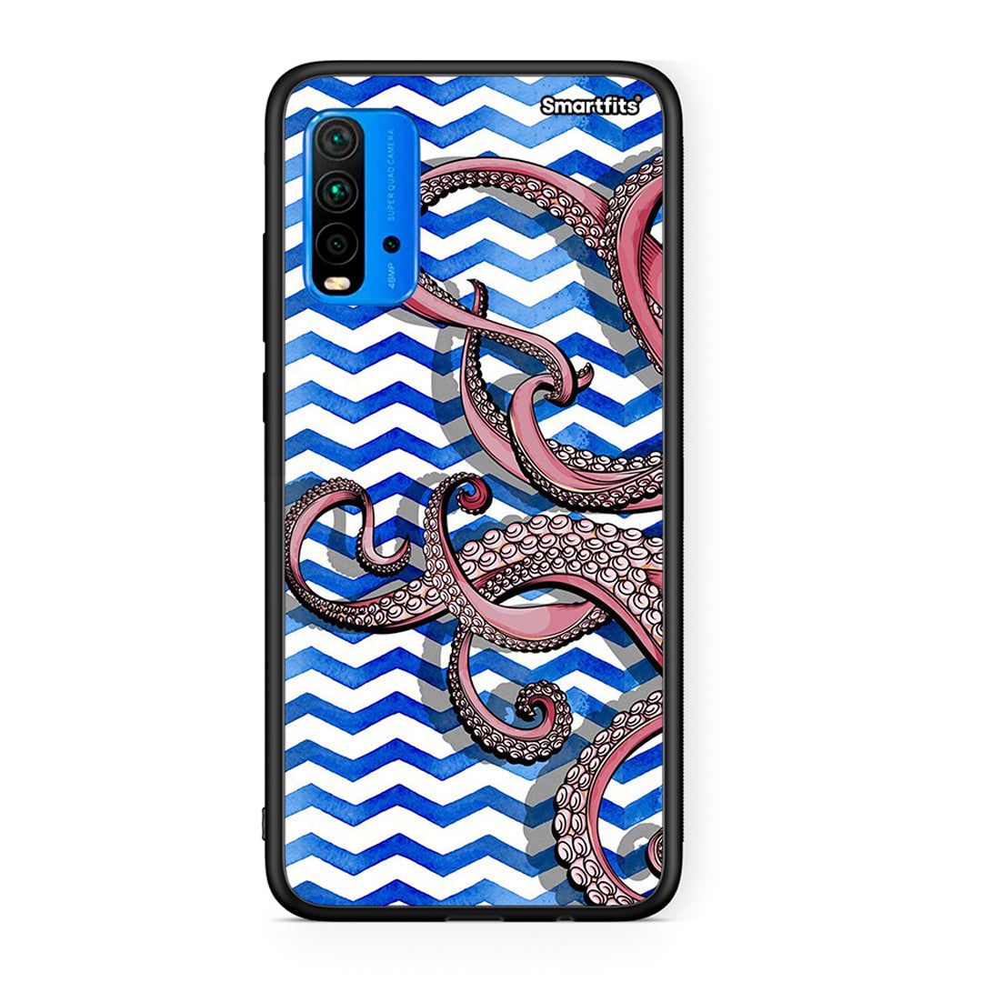 Xiaomi Poco M3 Chevron Devilfish θήκη από τη Smartfits με σχέδιο στο πίσω μέρος και μαύρο περίβλημα | Smartphone case with colorful back and black bezels by Smartfits