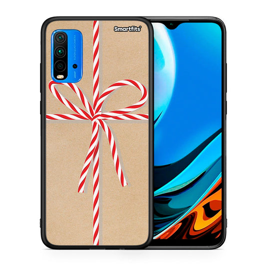 Θήκη Xiaomi Redmi 9T Christmas Gift από τη Smartfits με σχέδιο στο πίσω μέρος και μαύρο περίβλημα | Xiaomi Redmi 9T Christmas Gift case with colorful back and black bezels