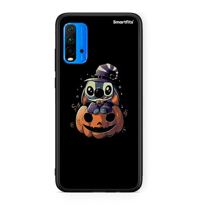 Xiaomi Redmi 9T Halloween Stitch θήκη από τη Smartfits με σχέδιο στο πίσω μέρος και μαύρο περίβλημα | Smartphone case with colorful back and black bezels by Smartfits