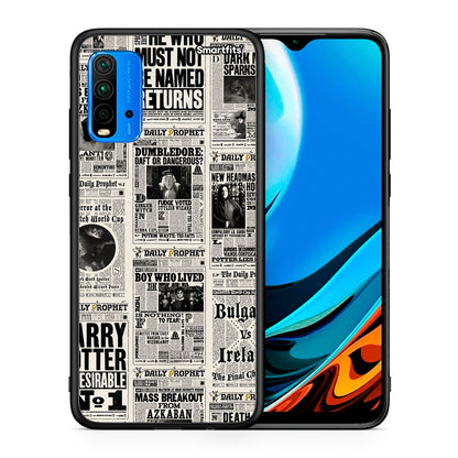 Θήκη Xiaomi Redmi 9T Harry Paper από τη Smartfits με σχέδιο στο πίσω μέρος και μαύρο περίβλημα | Xiaomi Redmi 9T Harry Paper case with colorful back and black bezels