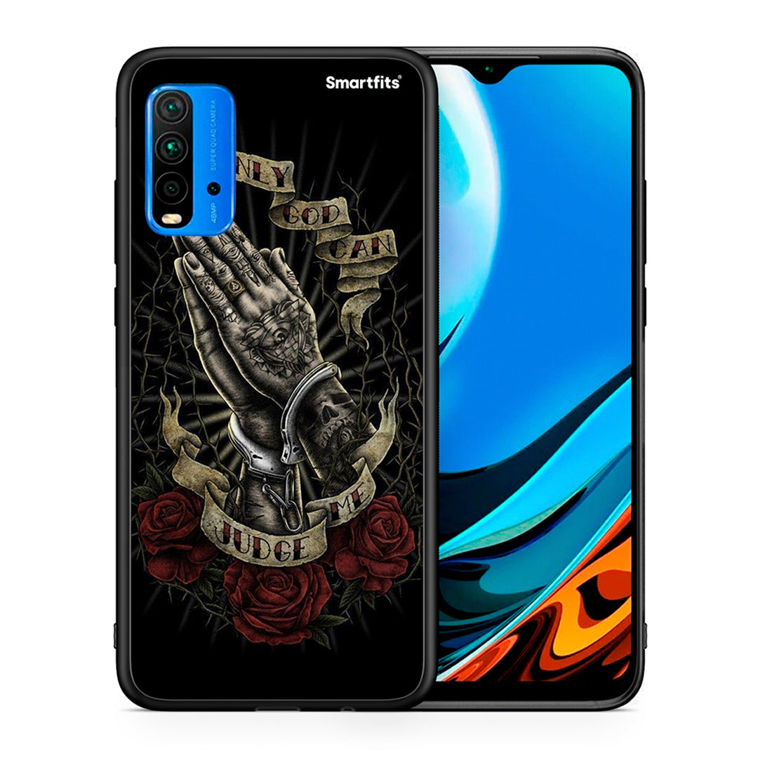 Θήκη Xiaomi Redmi 9T Judge By God από τη Smartfits με σχέδιο στο πίσω μέρος και μαύρο περίβλημα | Xiaomi Redmi 9T Judge By God case with colorful back and black bezels