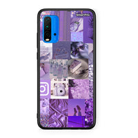 Thumbnail for Xiaomi Poco M3 Purple Aesthetic Collage θήκη από τη Smartfits με σχέδιο στο πίσω μέρος και μαύρο περίβλημα | Smartphone case with colorful back and black bezels by Smartfits