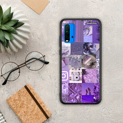 Purple Aesthetic Collage - Xiaomi Redmi 9T θήκη