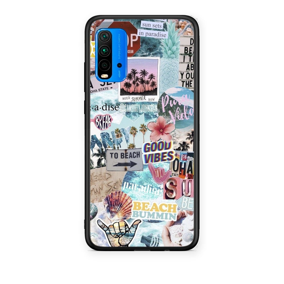 Θήκη Xiaomi Poco M3 Summer Vibes από τη Smartfits με σχέδιο στο πίσω μέρος και μαύρο περίβλημα | Xiaomi Poco M3 Summer Vibes case with colorful back and black bezels