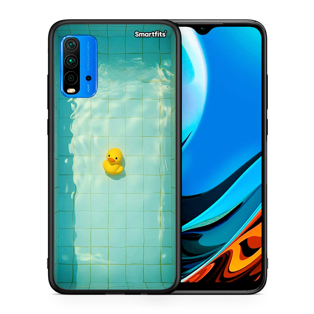 Θήκη Xiaomi Redmi 9T Yellow Duck από τη Smartfits με σχέδιο στο πίσω μέρος και μαύρο περίβλημα | Xiaomi Redmi 9T Yellow Duck case with colorful back and black bezels