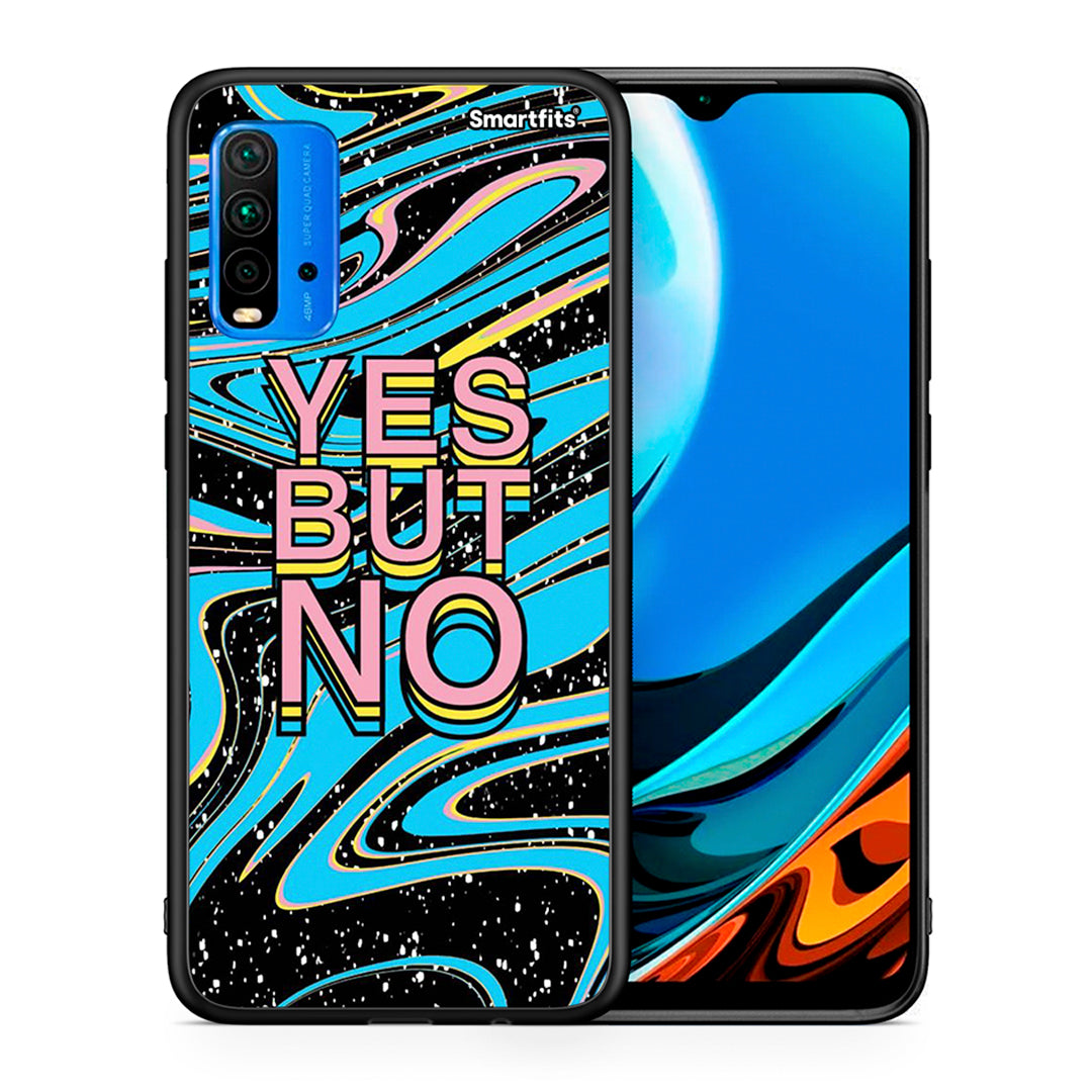 Θήκη Xiaomi Poco M3 Yes But No από τη Smartfits με σχέδιο στο πίσω μέρος και μαύρο περίβλημα | Xiaomi Poco M3 Yes But No case with colorful back and black bezels