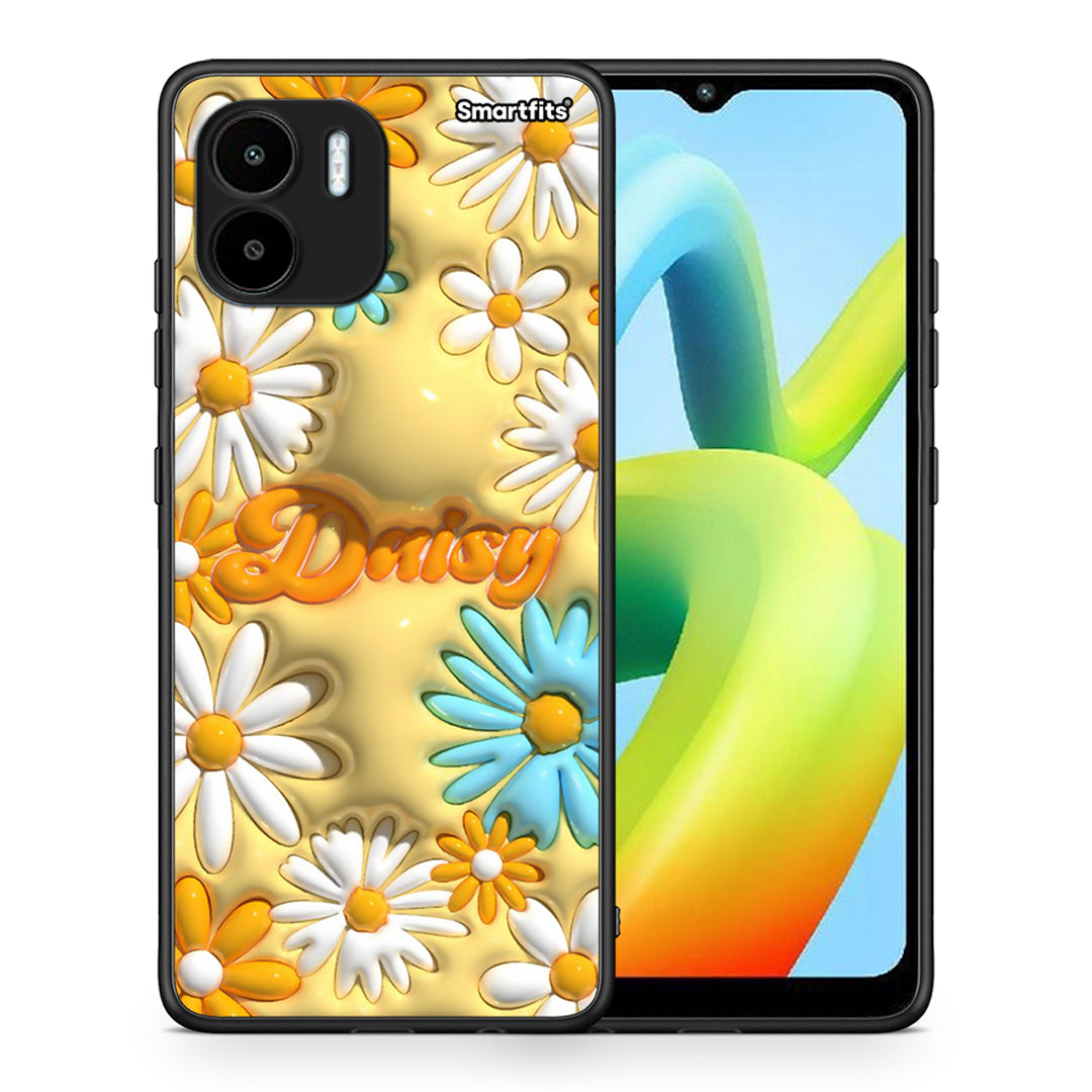 Θήκη Xiaomi Redmi A1 / A2 Bubble Daisies από τη Smartfits με σχέδιο στο πίσω μέρος και μαύρο περίβλημα | Xiaomi Redmi A1 / A2 Bubble Daisies Case with Colorful Back and Black Bezels